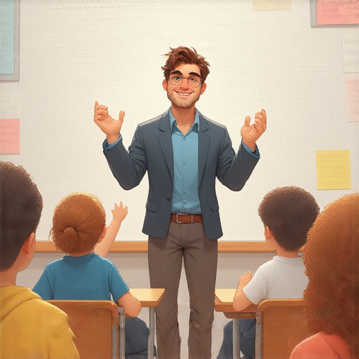 外籍英文老師在課堂上指導學生自信表達，主題為不滿、謝謝、客氣，學生們積極參與，徵詢意見，探索學習新技巧。