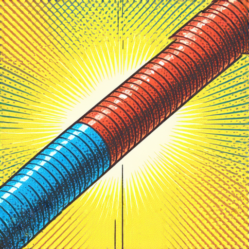 探索磁力世界的圖片，展示磁石與磁場的奧秘，包含磁石的特寫及其周圍的磁力線，還有外籍老師進行一對一英文教學的場景，吸引學習者了解科學知識。