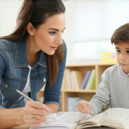 外籍英文老師一對一教學場景，學生專注學習，啟發潛能與潛意識，為突破極限而努力，語言學習新模式，提升英語能力與自信心。