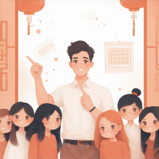 探索中國文化與英語完美結合的圖片，專業外籍老師進行一對一指導，立即報名的呼籲，展現學習的機會與文化的交融。