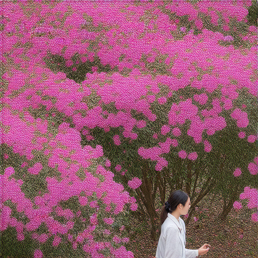 探索杜鵑花的魅力，外籍老師一對一教學，深入英文學習，背景中盛開的杜鵑花，生動的學習氛圍，展現語言與自然的結合。