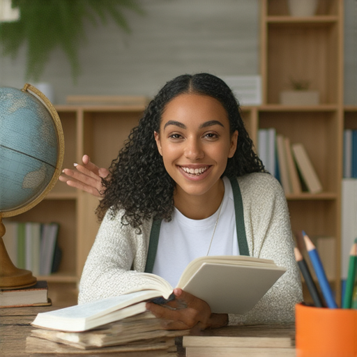 在線一對一外籍英文教學課程的學生與老師互動學習，展示突破語言障礙的過程，鼓勵立即報名體驗新語言學習。