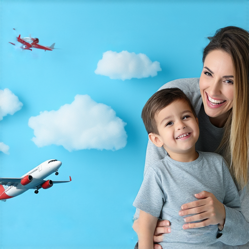 探索英語世界的圖片，展示學生與外籍老師一對一學習的場景，背景中有飛行主題元素，傳遞故事與學習的樂趣，強調個性化指導和互動體驗。