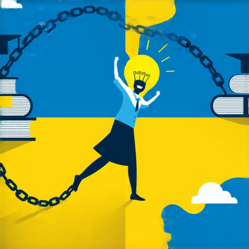 揭開禁忌與禁制令的神秘面紗，展示學習突破限制的英語課程與免費試聽的宣傳圖片，讓人了解提升英語水平的機會與方法。