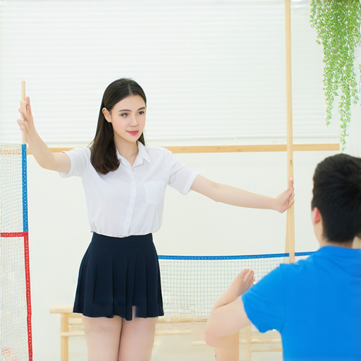 外籍老師一對一教學畫面，學生在拉筋、拉網、拉線學習英文，強調全方位學習，報名即刻提升語言能力，背景色彩明亮，充滿學習氛圍。