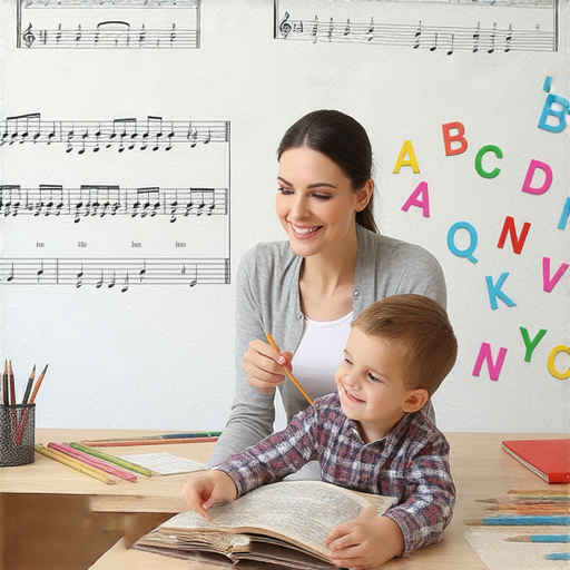 探索樂理與英語的奇妙組合的圖片，展示外籍老師進行一對一教學，學生專注學習。報名參加，讓學習變得更加有趣，提升音樂與語言技能。