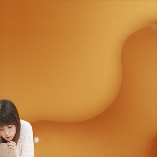 外籍老師一對一課程宣傳圖片，背景展示焦糖色調，前景有焦慮女孩學習英語的情景，強調焦糖與焦慮的關聯，吸引學生立即報名，探索全新英文學習境界。