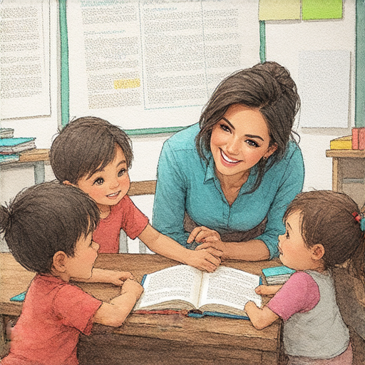 解鎖創意與奇蹟的圖像，展示外籍英文老師與學生一對一互動，提升英文能力，充滿活力的學習環境，專注於語言學習與文化交流，帶來全新體驗。