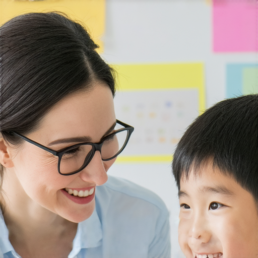 一對一外籍英文老師在教導學生塑膠與創造的專業單詞，提升學生英文能力的場景，特寫老師與學生互動的畫面，專注於學習和交流的氛圍。