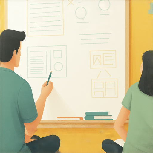 一位外籍教師與學生進行一對一英語輔導，學生專注聆聽，提升英文能力，學習環境輕鬆友好，適合想提升英語的學習者，立即探索專業的英語學習方式。