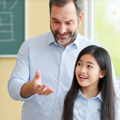 提升英語能力，增進情感連結的學習場景，展示專業外籍英文老師與學生一對一互動教學，強調個性化學習和有效溝通的過程。