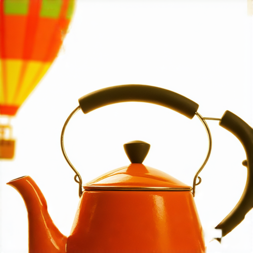 熱力滿滿的熱水壺和熱氣球，象徵著冒險與學習的旅程，介紹一對一外籍老師教學的英語課程，讓你輕鬆掌握新單詞和表達方式。