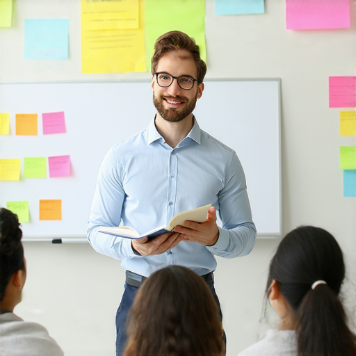 外籍老師在課堂上授課，學生專注聆聽，背景顯示英語學習相關資源，強調只需一堂課即可提升英文能力，解密競爭激烈的英文學習世界。