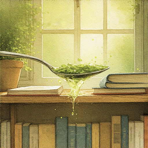 用勺子勾起回憶的場景，學習英語的秘密展現，外籍老師一對一教學的互動，學生專注學習，時光流逝中探索語言的美好。