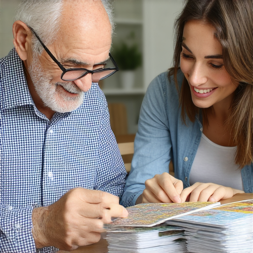 爺爺與外籍老師一對一教學的場景，展現自然流暢的英文交流，讓學習變得輕鬆愉快，體驗個性化的英語教學服務。