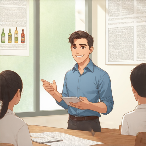 外籍老師一對一教學，學生專注學習橄欖球和橄欖油的專業英文，環境輕鬆愉快，提升語言能力及專業知識。