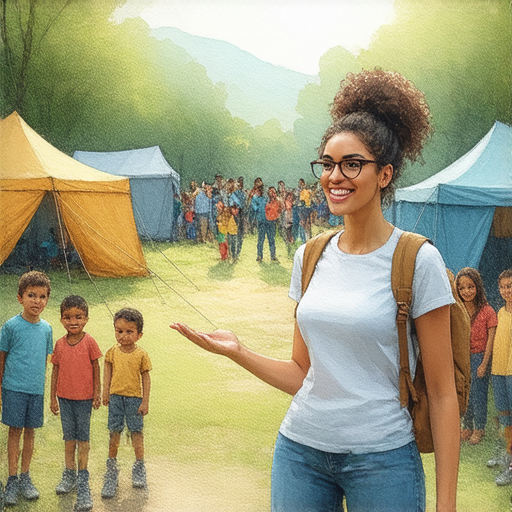 外籍英文老師帶領學生從帳篷營地到醫療場所，教導如何輕鬆交流，透過互動學習增強英語能力，歡迎點擊了解更多。