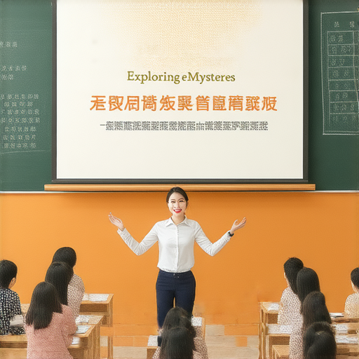 外籍英文老師在教室中教授十二星座與生肖的課程，學生們聚精會神地學習，桌上擺放著相關教材，背景標示探索十二月奧秘的主題標語，營造學習氛圍。