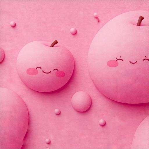 探索粉色世界的圖片，展示從粉果到粉刺的多種粉色元素，展現英文一對一快樂學習的過程，充滿活力的學習氛圍及創意。