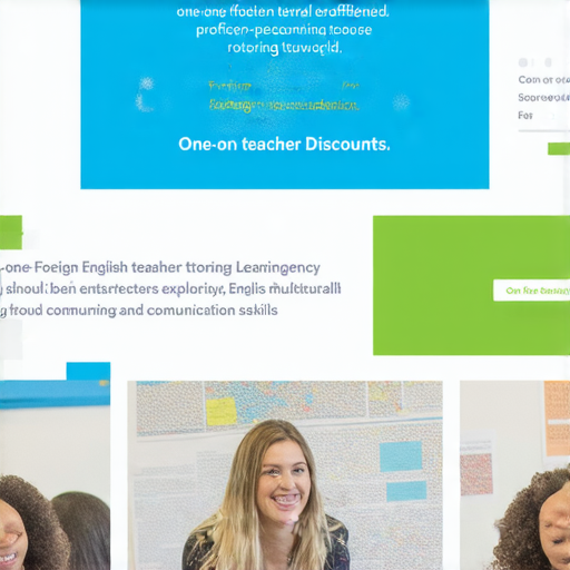 外籍老師一對一教學優惠宣傳圖片，展示多元文化的學習環境，強調探索特別的英文世界，吸引學員立即了解課程詳情，提升英語能力與交流技巧。