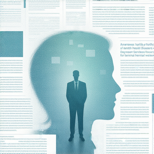 揭開精神病真相的圖片，展示各類精神病的種類，包括焦慮症、憂鬱症等，並介紹醫生、治療方式，還有外籍英文一對一教學服務的資訊，讓人深入了解精神健康的重要性。