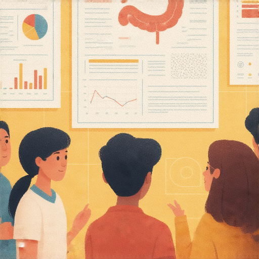 探索大腸健康的奧秘，了解大腸癌、息肉等重要資訊，圖片展示與外籍英文老師輕鬆學習的場景，讓您輕鬆掌握健康知識，立即預約學習。