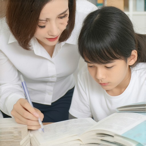 外籍老師一對一教學，學生專注學習，身旁有書本和筆記，展現低燒、低調與低頭族的英語提升過程，環境舒適，強調高效學習與互動。