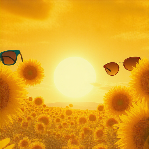 探索太陽的多重面貌，包含各式太陽眼鏡、繁茂的太陽花和象徵的太陽神，帶您深度了解「太陽」在英文世界中的意義與文化內涵。