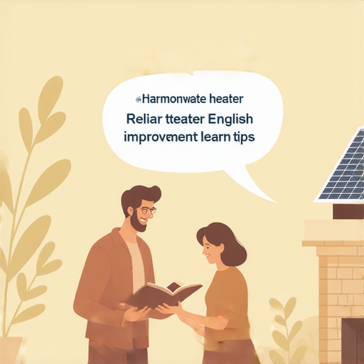 太陽能熱水器的運用，外籍英文老師分享夫妻關係改善技巧，輕鬆學習英文的過程，展現和諧的家庭氛圍及學習情境，創造美好生活。