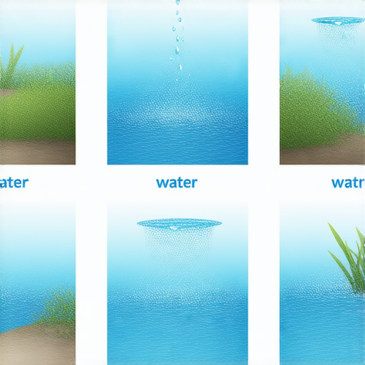 探索水的奇妙世界，學習九種與水相關的英文詞彙，提升英語能力，展示水的各種形式及其重要性，融合自然景觀與生態元素。