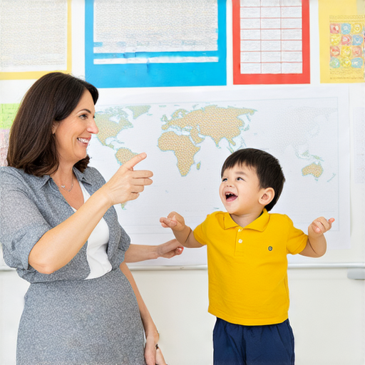 外籍老師一對一英文教學場景，學生與老師互動，探索英語奧秘，提升英語能力，開啟英語奧運之路的學習體驗，充滿活力與動感。