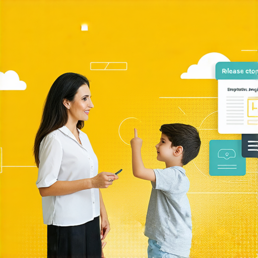 外籍老師一對一教學場景，學生專注於英文學習，背景展示「放生」與「放空」的多元用法，象徵提升語言流利度的過程，強調探索英文的創意與趣味。