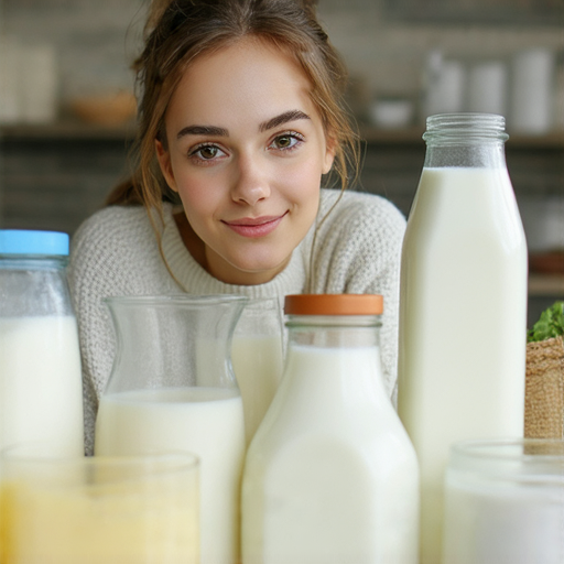 一位外籍老師與學生進行一對一英語教學，桌上有各種乳製品，學生專注學習如何用英文表達不同的奶種類，氣氛輕鬆活潑。