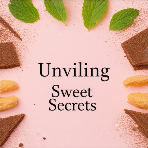 甜菊葉與各式美味甜點的擺拍，背景有一位外籍英文老師在教授愛情語錄，標題揭開甜蜜的秘密，探索甜菊、甜點與愛情的連結，增進學習樂趣。