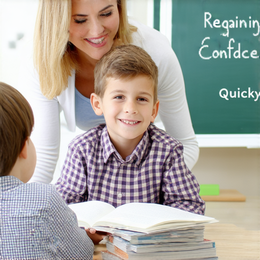 一位外籍老師正在與學生進行一對一的英語授課，學生專注於學習，自信心逐漸提升，背景顯示溫馨的教學環境，標題提到快速取回自信。