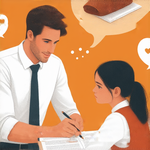 外籍老師一對一教學，學生專注學習英文，背景有德國豬手和心碎語錄，象徵文化交流與語言學習的成功。解鎖你的英文潛能，提升語言能力。