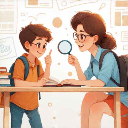 外籍老師一對一英文課程宣傳圖，學生與外籍老師互動交流，探索縮影與縫隙的奧秘，提升英文能力，適合各年齡層學習者，立即報名體驗全新學習方式。