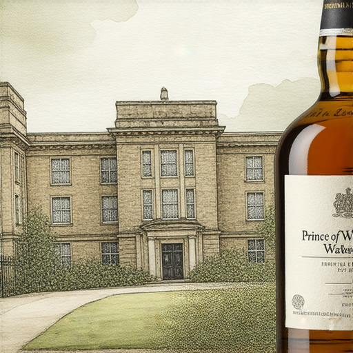 威爾斯親王醫院外觀及威士忌瓶子，展示英語學習的主題，外籍老師一對一教學，探索醫療與威士忌的文化，吸引學員報名參加課程。