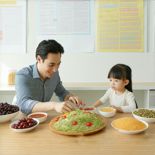 揭開沙律菜到沙梅醬的英文秘密，外籍老師一對一學習的場景，學生在教室內與老師互動，桌上擺放沙律和沙梅醬的食材，強調英文學習與美食知識結合。