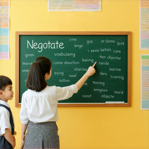 想學習英語的學生在外籍老師指導下探索 negotiate 和 objective 等字彙，參加一對一教學服務，提升英語能力，立即報名，歡迎加入學習行列。