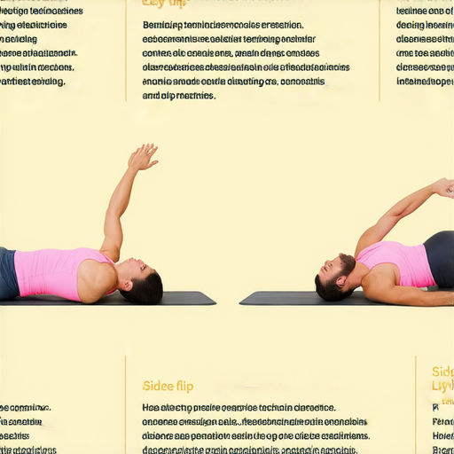 健身房英文術語圖示，包含側手翻、側睡動作及健身教練的專業內容，幫助運動愛好者掌握技巧，提升英語水平，適合健身初學者與愛好者參考。