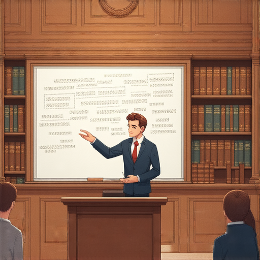 外籍老師進行一對一法律英語教學，學生專注學習法庭英語，背景有法律書籍和教學用具，探索法律世界的奧秘，立即報名提升法律英語能力！