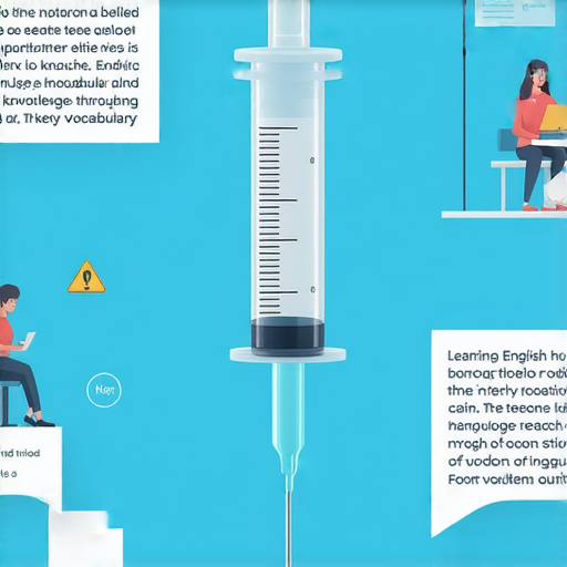 學習英文的關鍵詞圖像，包括注射器及相關注意事項，外籍老師助你提升英語能力，探索學習方法與資源，強調關鍵詞在英語學習中的重要性。