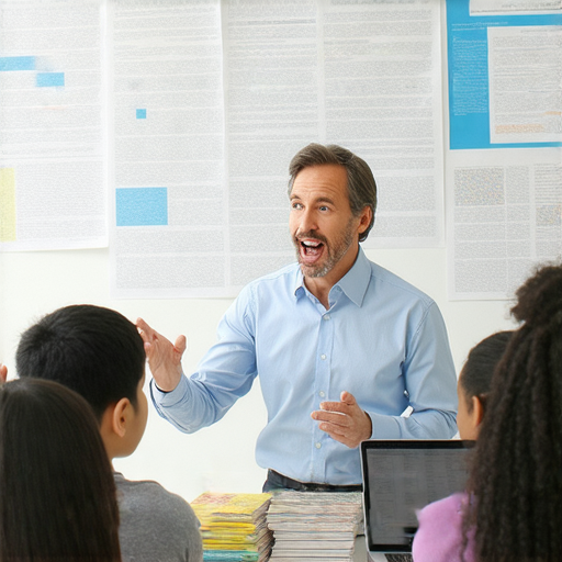 外籍英文老師正在指導學生，傳授學士學位的重要性和真相，鼓勵學習和探索新知識，開啟學生的學習之旅。