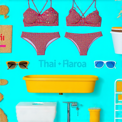 探索泰語與英文的魅力，泳裝和潔具的外語應用圖示，幫助您提升英語能力，學習不同文化中的詞彙與表達，開拓語言視野。