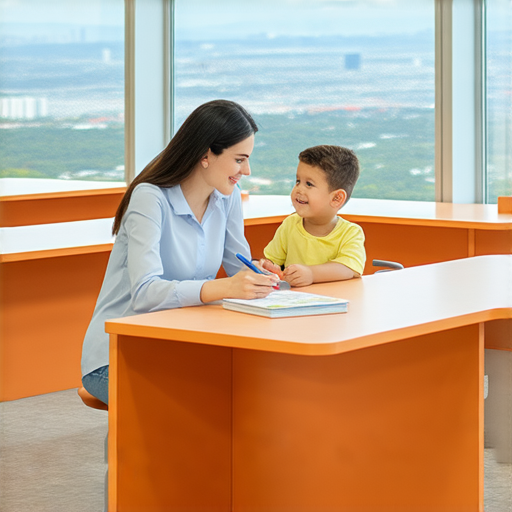 日出康城的英文教學場景，外籍老師與學生一對一互動，提升英文水平的學習環境，探索日出康城的英文魅力，立即預約外籍老師的服務。