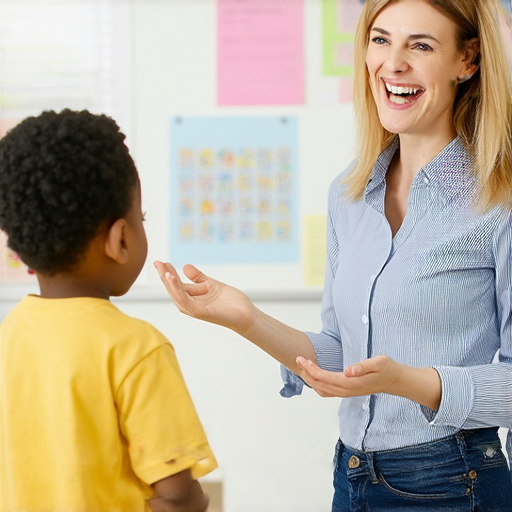 活潑的外籍老師在洽談室中與學員一對一互動，教學環境明亮且友好，學生專心學習英語，提升語言能力，展現真實學習情境。