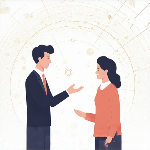 一位外籍英文老師正與學生一對一互動，背景中展示星座圖案和運勢符號，強調了解星座語言的重要性，邀請學生立即報名探索運勢的課程。