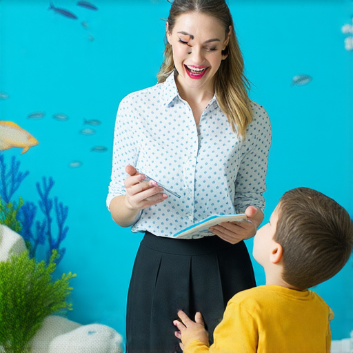 探索海洋的奧秘的圖像，展示外籍英文老師與學生一對一教學的場景，激發學生學習英文的熱情，立即報名參加課程啟動你的英文學習之旅。