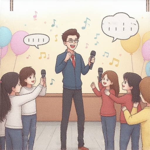 唯美英文課程，外籍老師在唱K中教學，提升英語口語能力，學生在熱情互動中流利表達，歡樂的學習氛圍。